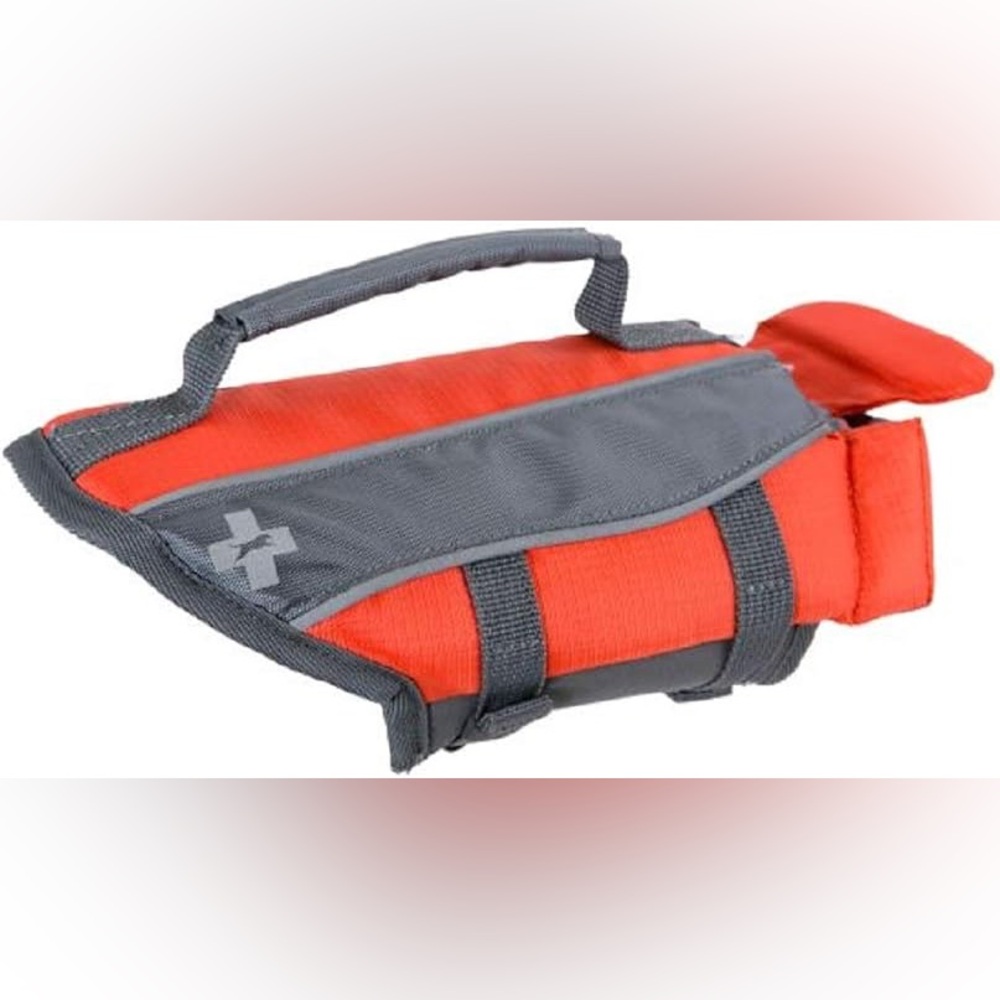 Top Paw dog life jacket orange and Gray small
